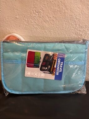 Light Blue Travel Organizer Pouch/Purse Organizer